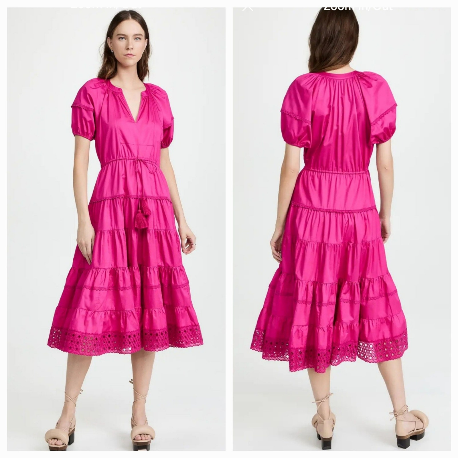Alexis Raissa Tiered Midi Dress, Size M